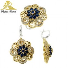 Gümüş Otantik Taşlı Set